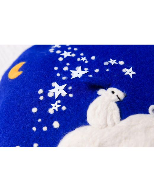 Heartfelt Layers Blue Polar Bear Constellation Beret