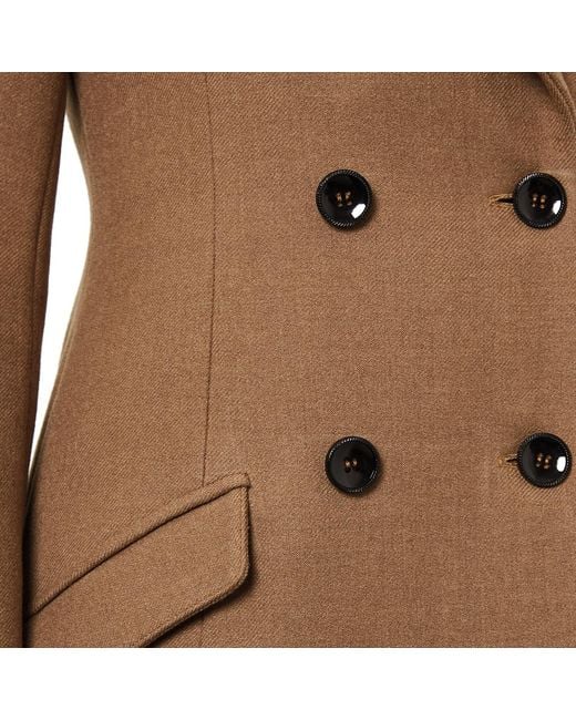 SEREN LONDON Brown Neutrals Classic Double-Breasted Coat