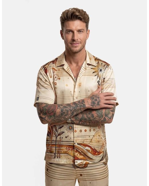 Hustle Natural Miami Baby Satin-Shirt for men