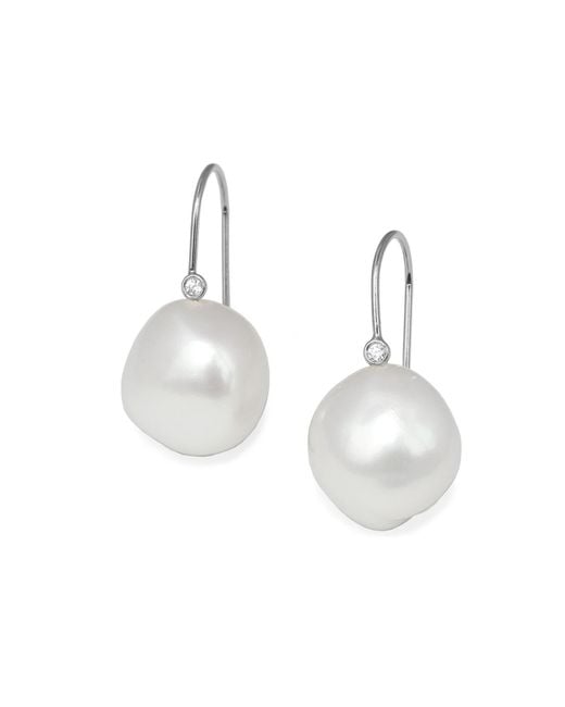 Hye Jane Jewelry White Grace Kelly Pearl Earrings