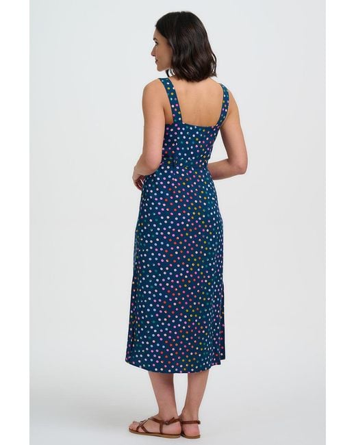Sugarhill Blue Elva Midi Sundress Petrol, Marbles