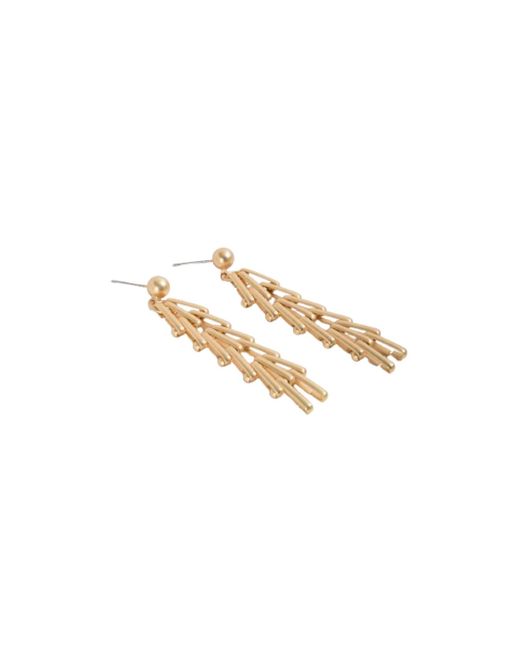 Saachi Metallic Chain Cluster Dangle Earrings