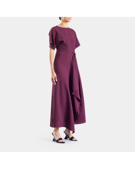 Meem Label Purple Baxter Plum Wrap Dress