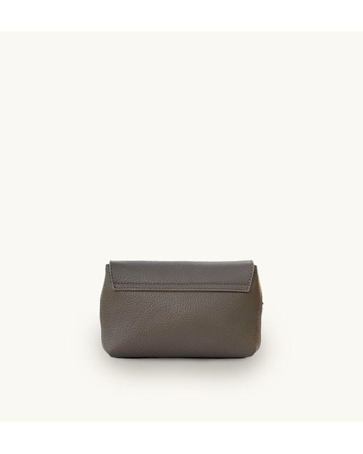 Apatchy London Brown Neutrals The Maisie Mini Mink Leather Bag