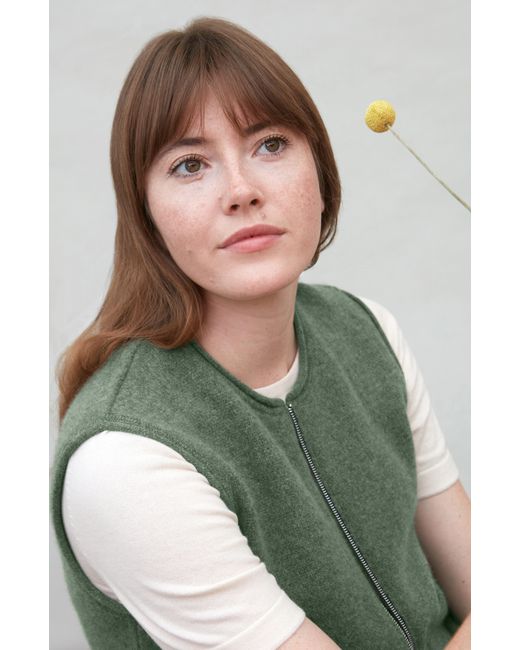 Paul James Knitwear Green Lambswool Larkspur Knitted Gilet