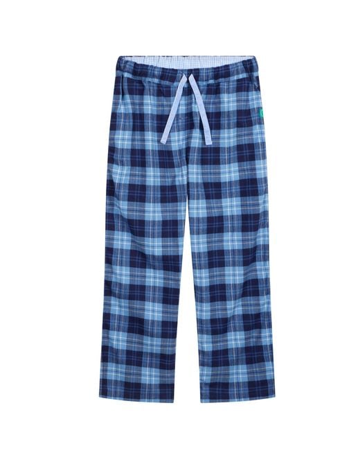 Lounge Blue Soft, Breathable Organic Brushed Cotton Loungewear Trousers