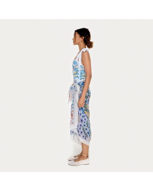 Jessie Zhao New York Blue Beach Sarong Wrap