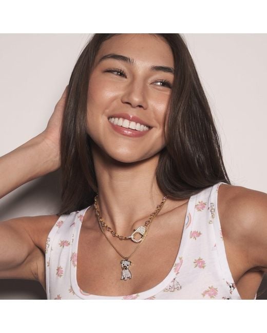 Cloud Haven Metallic Studded Clasp Necklace