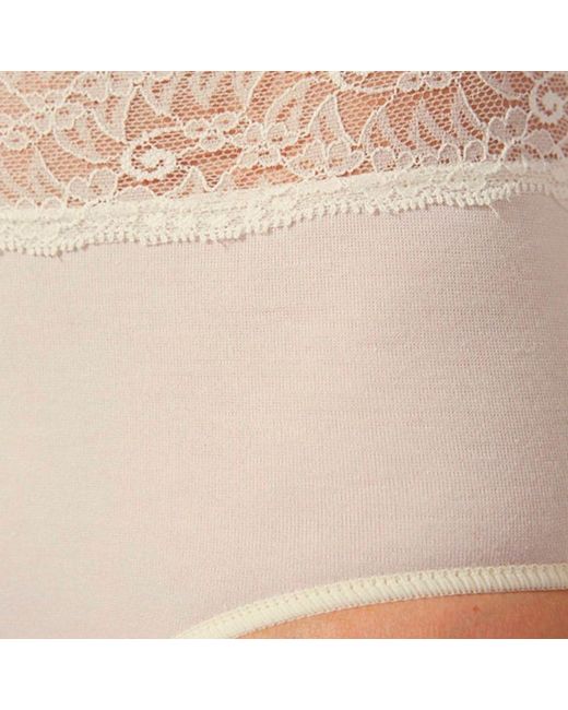 Zd - Zero Defects White Neutrals Atenea High-Waist Lace Brief – Softness With Soy Fiber