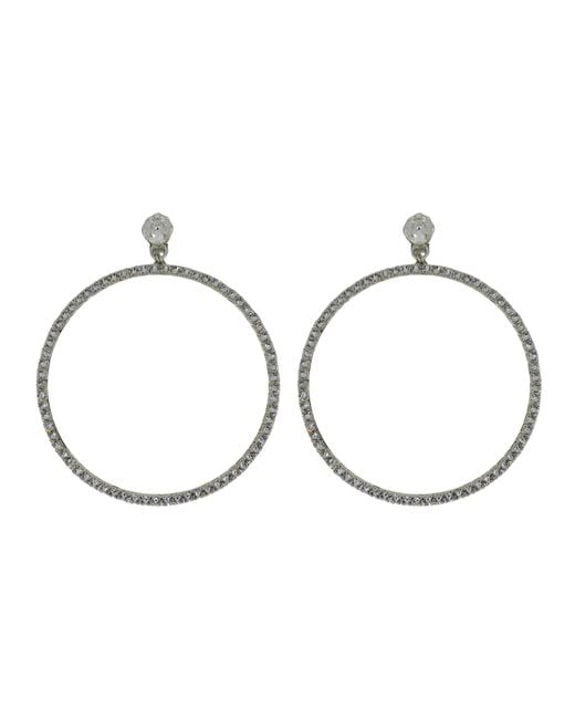 Vicki Sarge Black Neutrals The Jumbo Clear Hoop Earrings