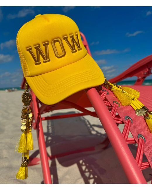 Julia Clancey Yellow Wow Dream Tasseltastic Dream Trucker Cap