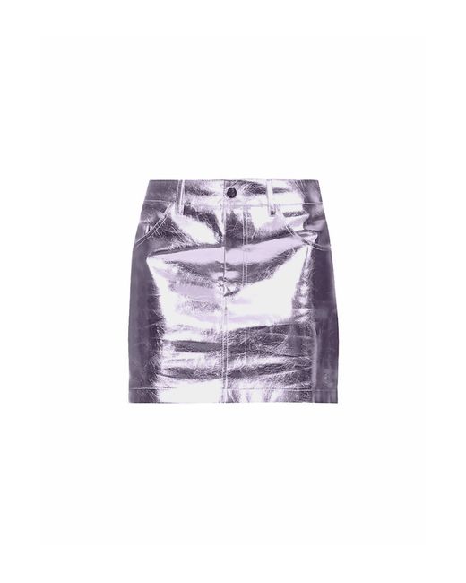 Amy Lynn Multicolor Milena Ice Lilac Metallic Mini Skirt