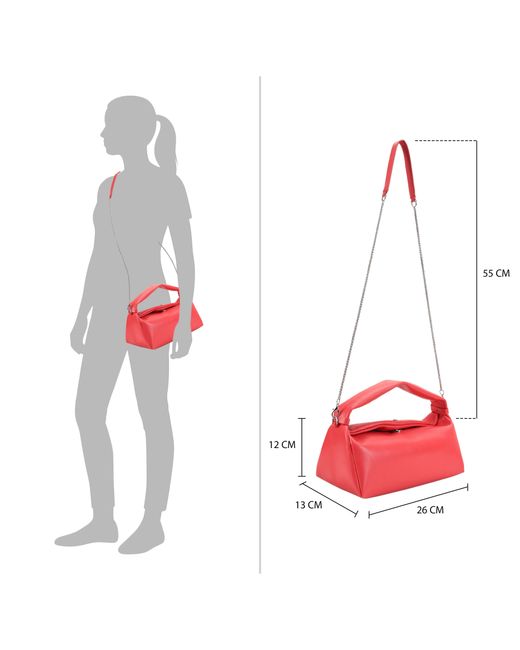 Paul Costelloe Red Molly Leather Crossbody Bag