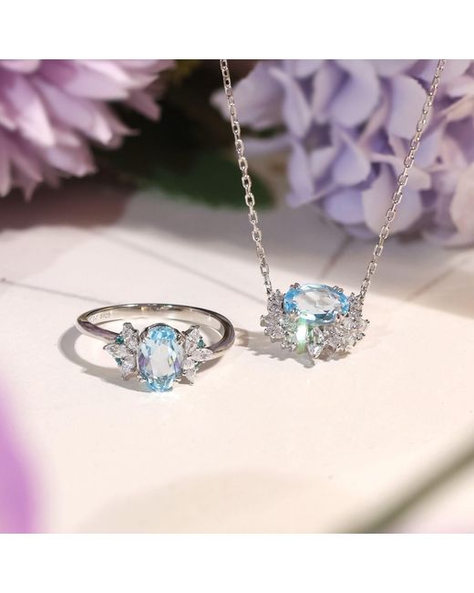 Azura Jewelry New York Blue Twilight Star Sky Topaz Ring Vermeil