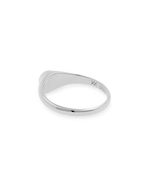 Cote Cache White Petite Round Pinky Signet Ring