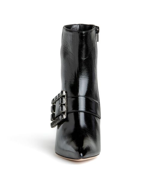 Beautiisoles by Robyn Shreiber Made in Italy Black Tammi Patent Leather Comfortable Ankle Bootie Valentine Evening Party