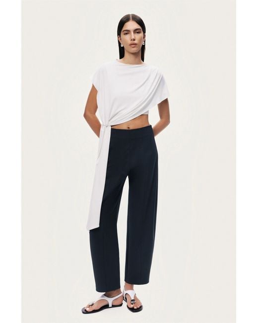 Nocturne Black Tailored Straight-Leg Pants