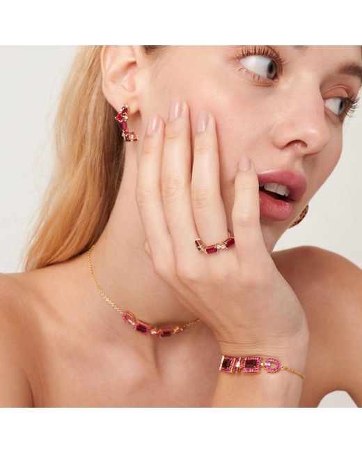 Juvetti Red Ciceris Necklace Ruby & Diamonds