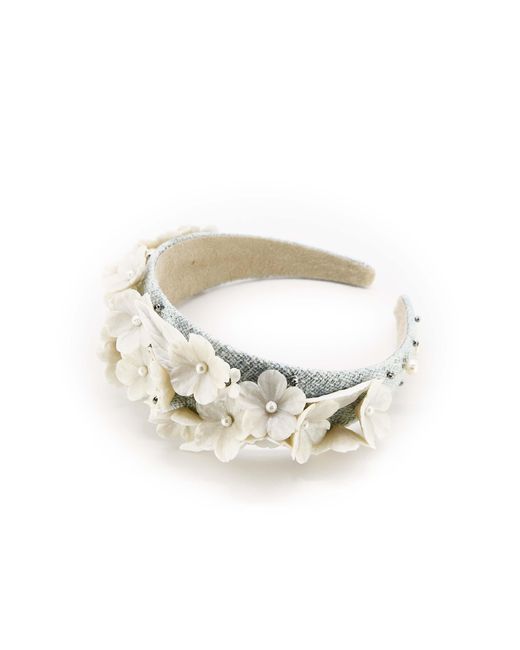 ADIBA Metallic Stephanotis Pearl Floral Handmade Headband