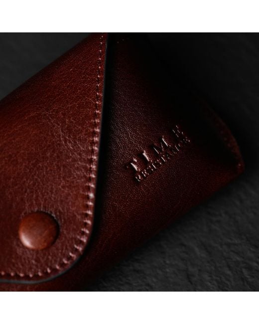 Time Resistance Brown Leather Glasses Case for men