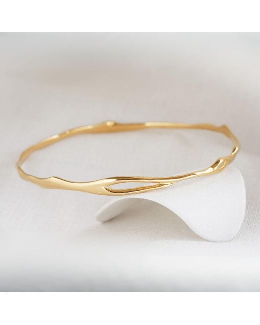 Isla Silver Metallic Organic Flow Vermeil Bangle