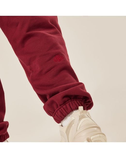 Be Athletica Red Varsity Athletica Sweatpants