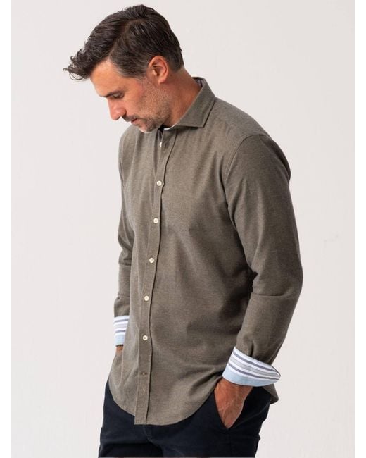Koy Clothing Green Cotton-Cashmere Shirt for men