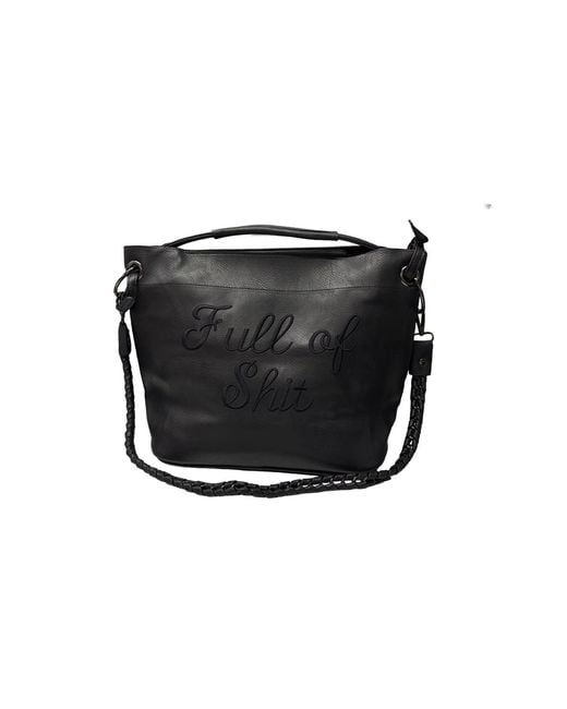 Lilly Loves Black Full Of Shit Long Shoulder Bag