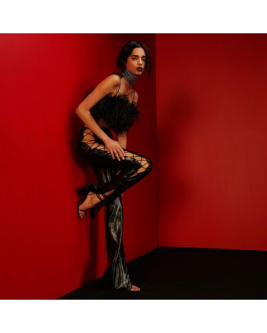 AGGI by HALEWSKI Black Jo Rich Vegan Leather Pants