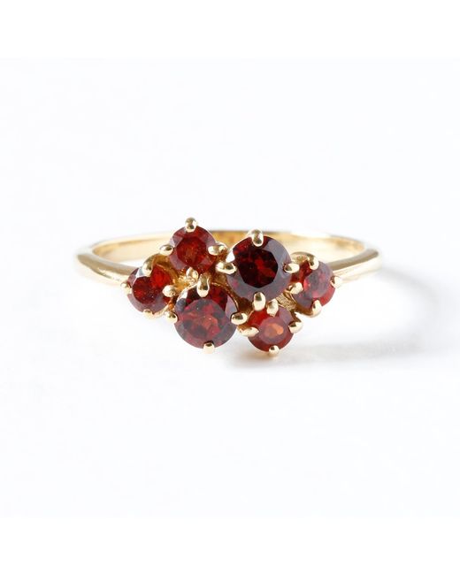 Lee Renee Red Garnet Cluster Ring
