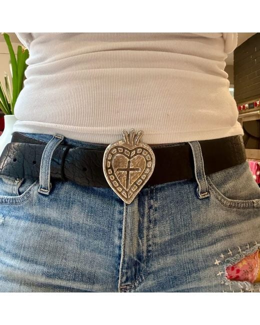 Lynn Tallerico Black Corazon Heart Belt