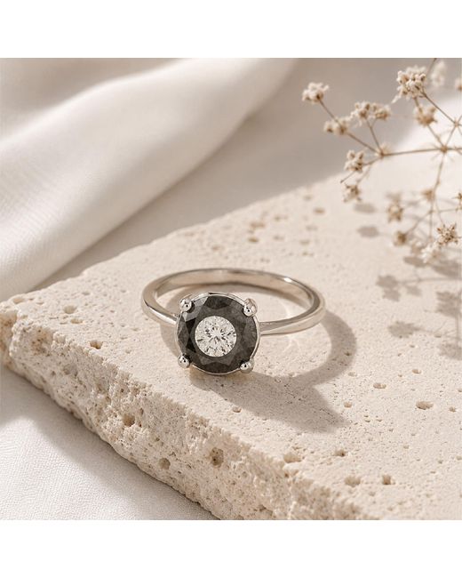 Artisan Metallic 18K & Diamond Round Solitaire Ring