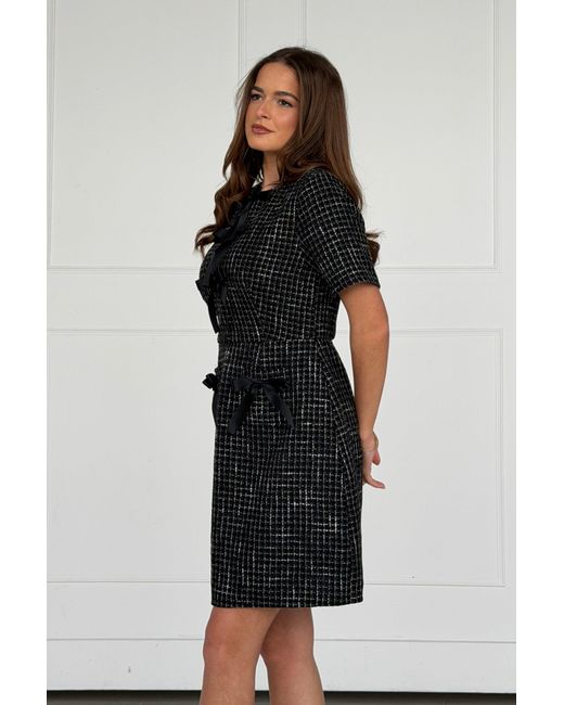 Girl In Mind Black Kenza Bow Detail Mini Dress