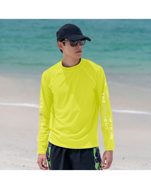 Kapture Yellow Dayglow Comfyfit Recycled Rashguard for men