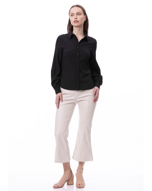Carloslines Blue Button Down Long Sleeve Striped Satin Jacquard Shirt