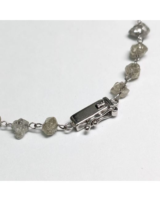 Rahul's Jewels Metallic 7.25" Genuine Diamond Rough Bracelet