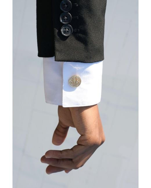Classicharms Metallic Constantine Regal Round Cufflinks for men