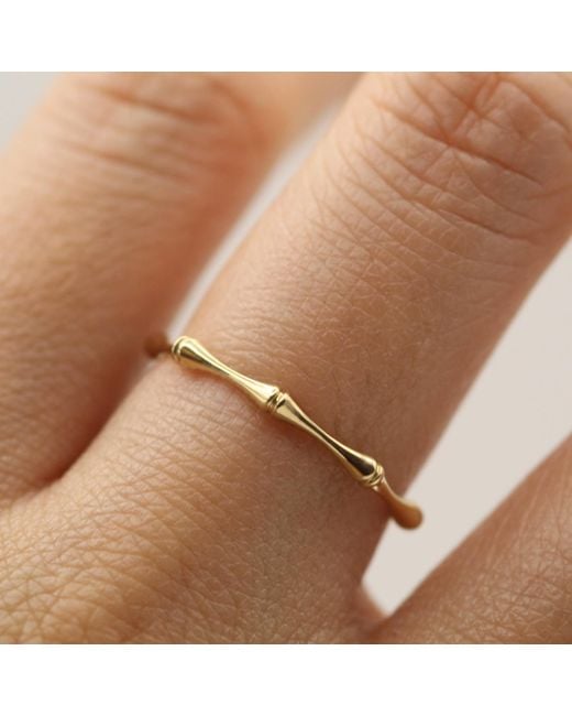 VicStoneNYC Fine Jewelry Metallic Lucky Bamboo Solid Ring