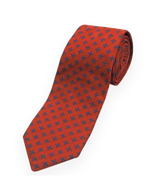 Peper Harow - Made in England Red Crosslet Tie & Socks Groom's Set for men