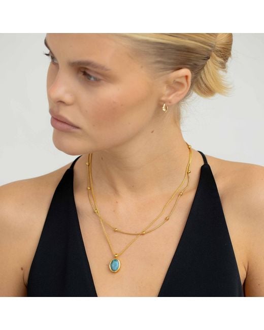 Arctic Fox & Co. Metallic Satellite Beaded Chain Necklace