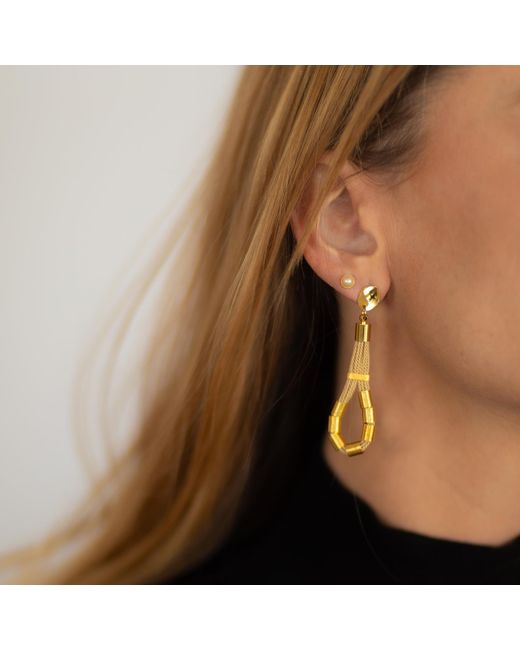 Nart Nature Making Art Metallic Neutrals The Connection Buriti Natural Fiber Earrings