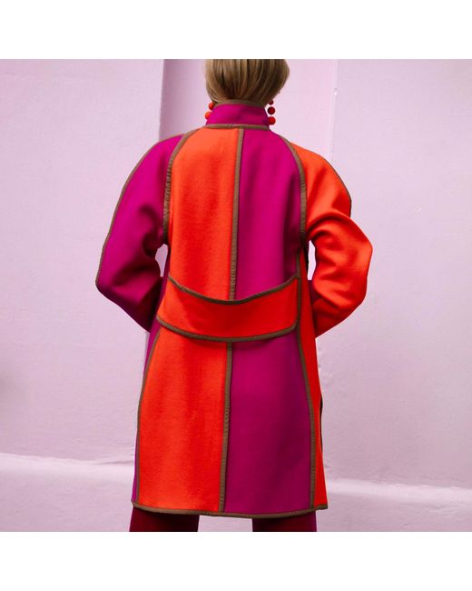 Beatrice von Tresckow Pink Oversized Cashmere Mix Space Coat