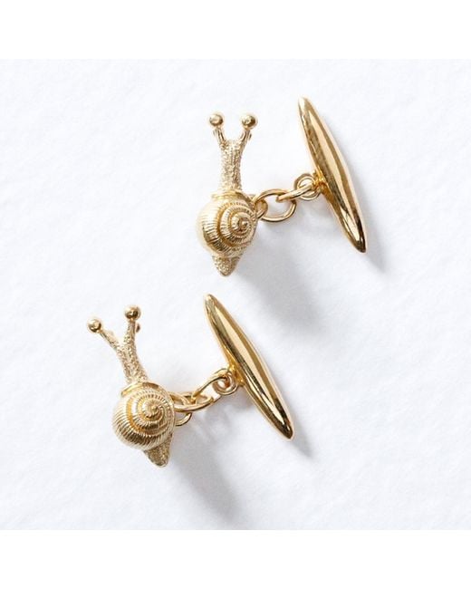 Lee Renee Metallic Baby Snail Cufflinks – for men