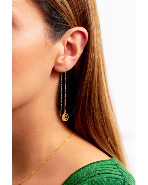 Sarvin Metallic Circle Shape Drop Earrings