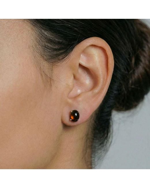 Onia Black Smokey Quartz Studs