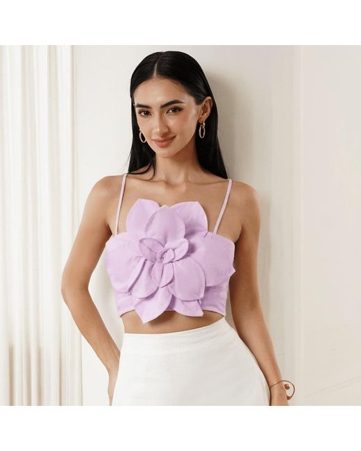 Yumi Kim Purple Sahara Lilac Linen Top