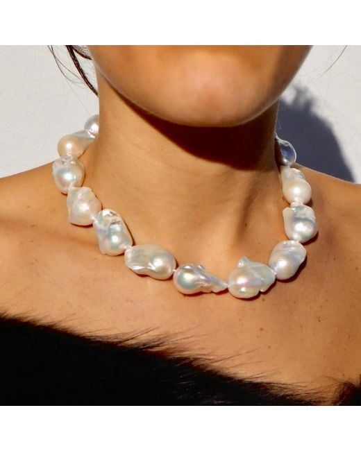 Mineralgems•Studio Metallic Baroque Pearl Necklace