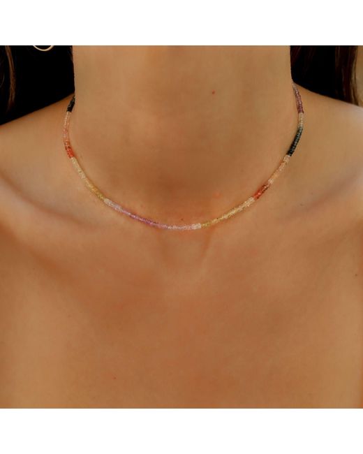 Lexi Jewelry Metallic Of Sapphires Necklace