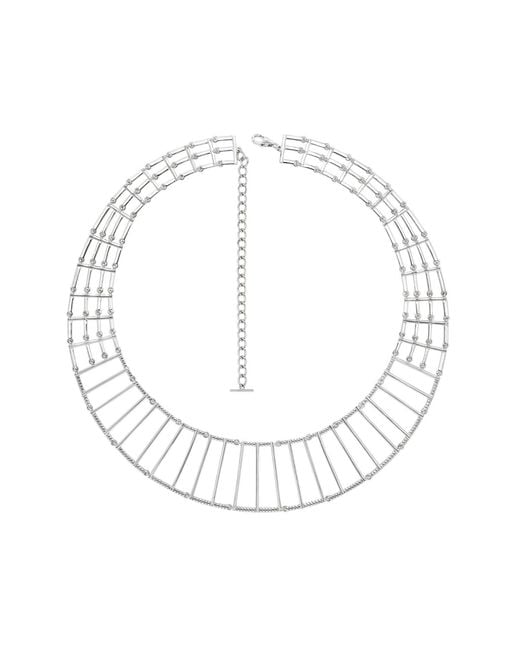 Lucy Quartermaine Metallic Egyptian Pyramid Collar/Necklace