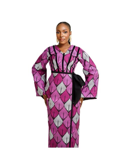 Spring Stitches Purple Tade Cotton Faux Wrap Dress
